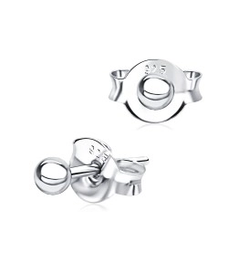 Ball Shaped Silver Ear Stud STS-5296